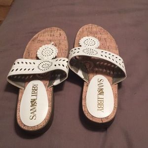 White sandals
